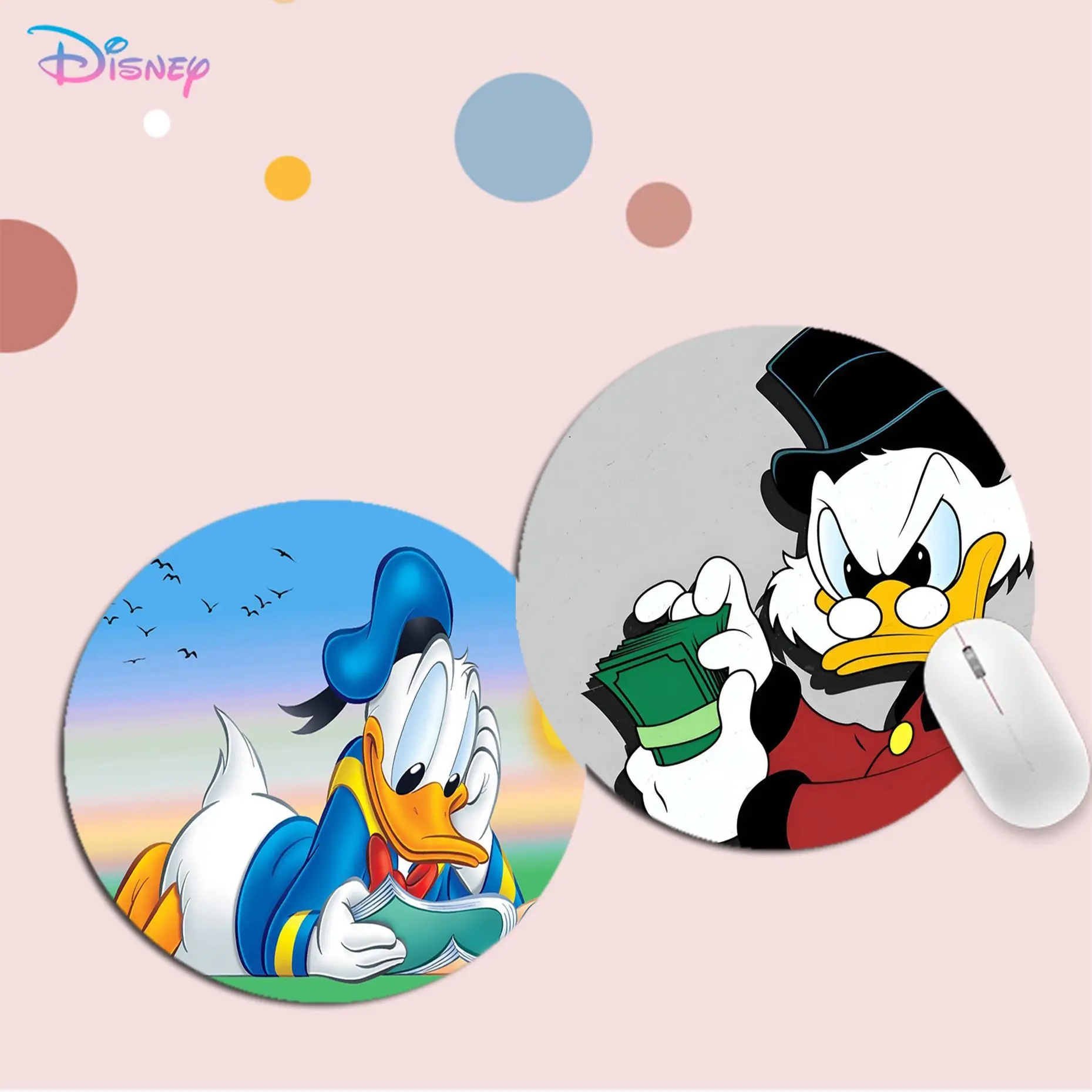 

Disney Cute Daisy Duck Cartoon Mousepad INS Tide Round Office Student Gaming Pad Cushion Mouse Pad for PC Computer Table