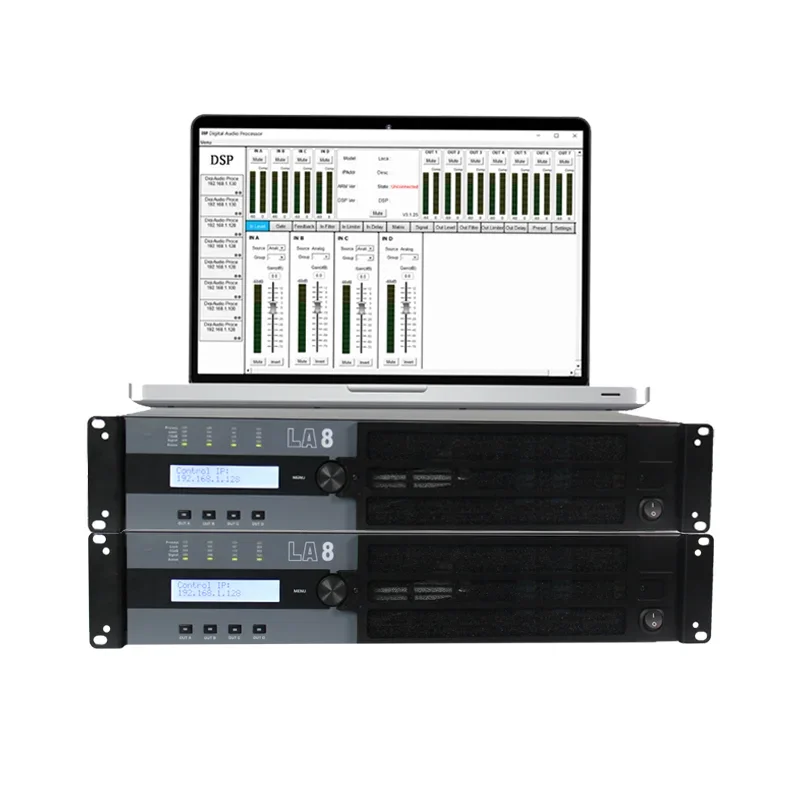 

LA8 audio amplifier 4000w 4 channel dsp audio power amplifier sound system