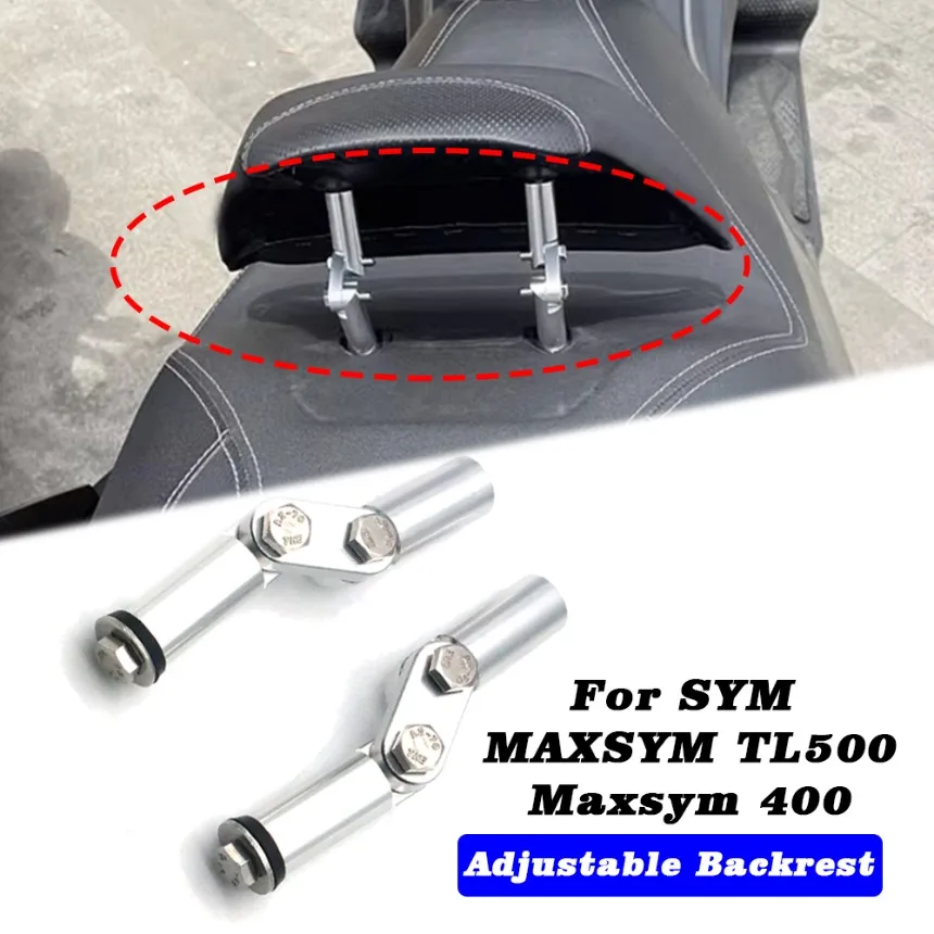 

Fit for SYM MAXSYM TL500 TL 500 Maxsym 400 Motorcycle Driver Rider Back Adjustable Backrest Pad Accessories 1SET