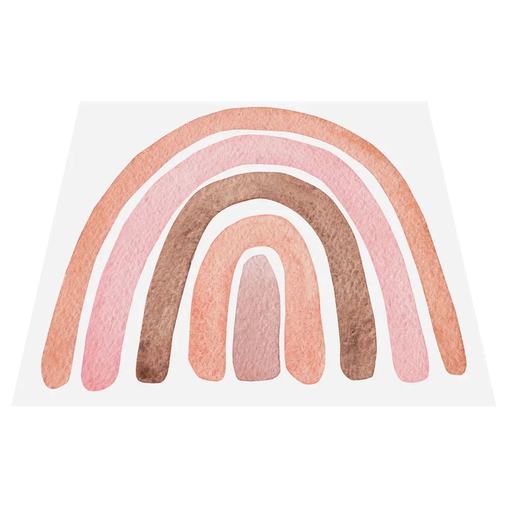 

Wall Rainbow Stickers Room Kids Decals Sticker Decal Decor Peelstick Large Baby Decorations Removable Wallpaper Nursery Girl