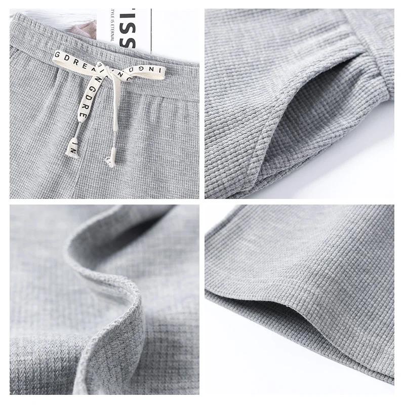 Women Shorts Traf Y2K High Waisted Loose Wide Leg Short Pants Women Clothing Booty Shorts Waffle Fabric Korean Fashion PELEDRESS