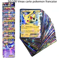 50100 pokemon carte pokemon french card francaise carte pokemon metal pokemon letters vmax collection cards pack case kids toy