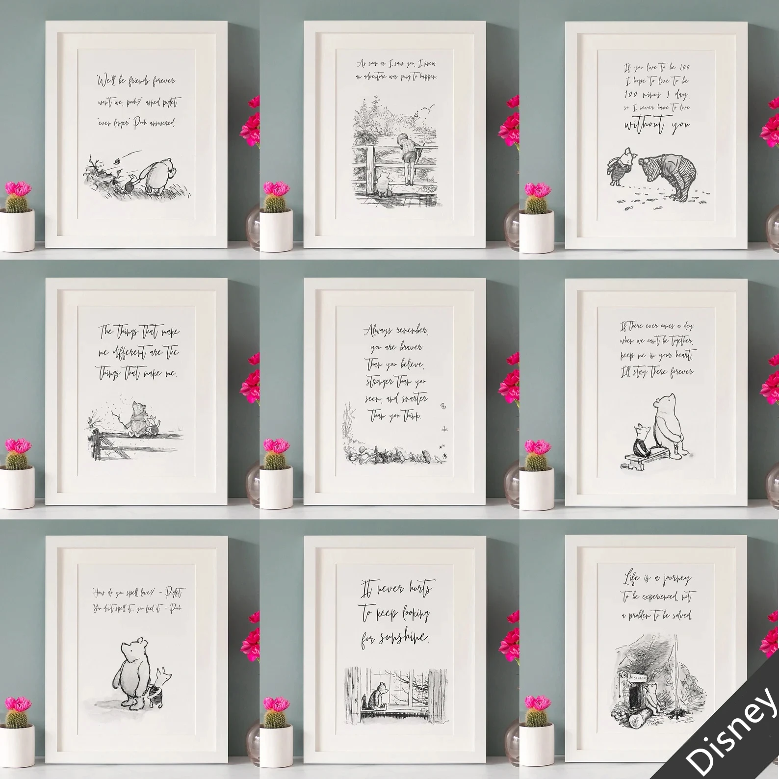 

2022 Disney Cartoon Winnie The Pooh Nursery Posters Canvas Painting Wall Art Home Decor Pictures For Living Kids Room Decoration