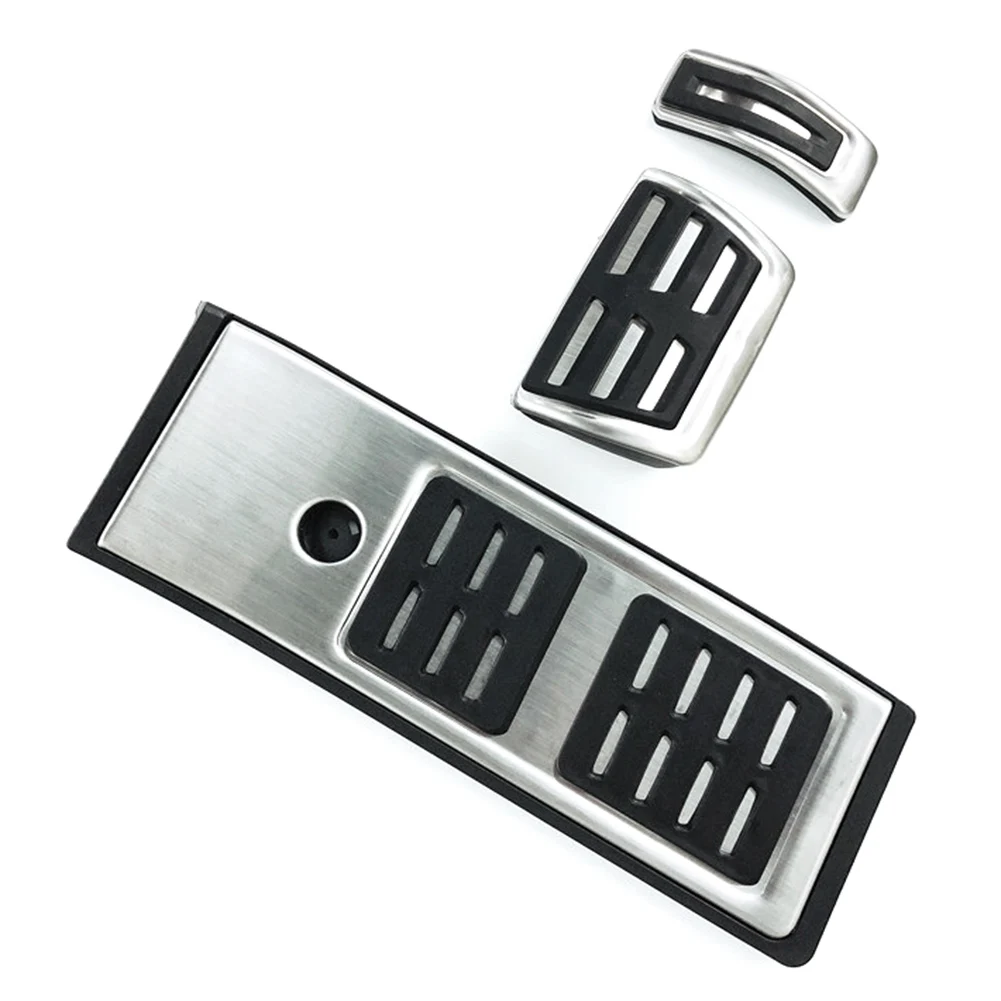 3x LHD Stainless Steel Car Foot Rest Brake Gas Pedals Cover For Audi Q5 2017-2022 SQ5 Q5L 2018 2019 2020 2021 2022