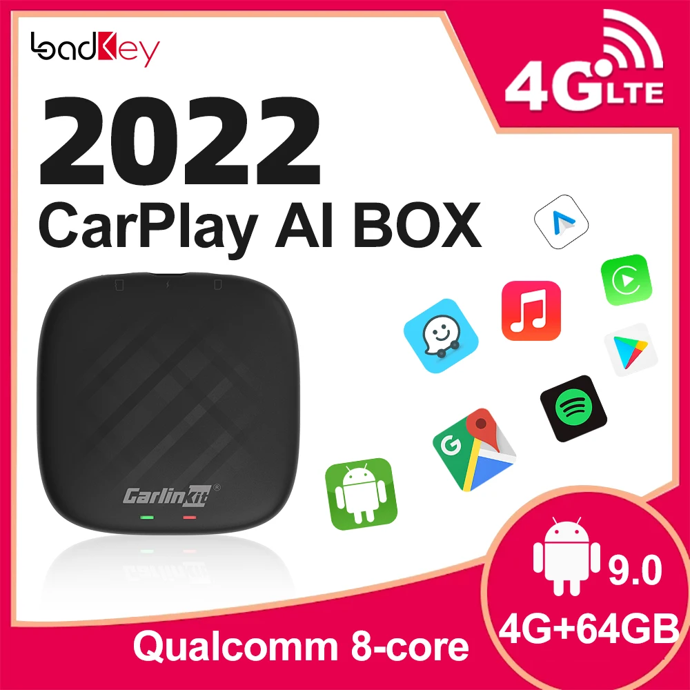 Carlinkit 4 CarPlay Mini Ai Box Wireless CarPlay Wireless Android Auto For Audi Benz Mazda Toyota For Netflix YouTube 4G LTE GPS