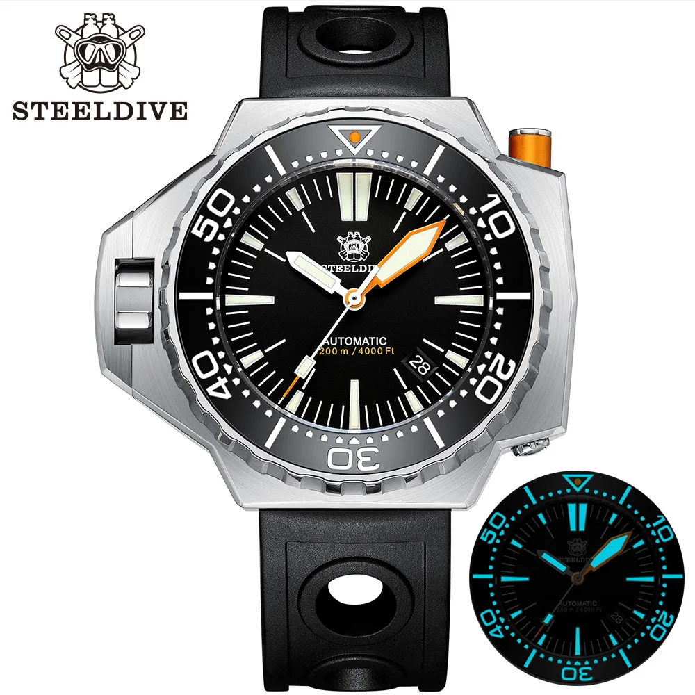 

STEELDIVE SD1969 New Diver Watch Men Automatic Mechanical Watches Sapphire Crystal Ceramic Luminous 1200M Waterproof Watch