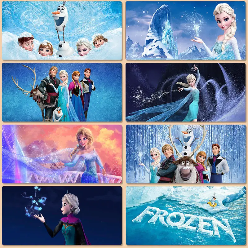 

Disney Frozen Elsa Anna Laptop Mouse Pad With Lock Edge High Quality Large Gaming Keyboard Computer Desk Pad