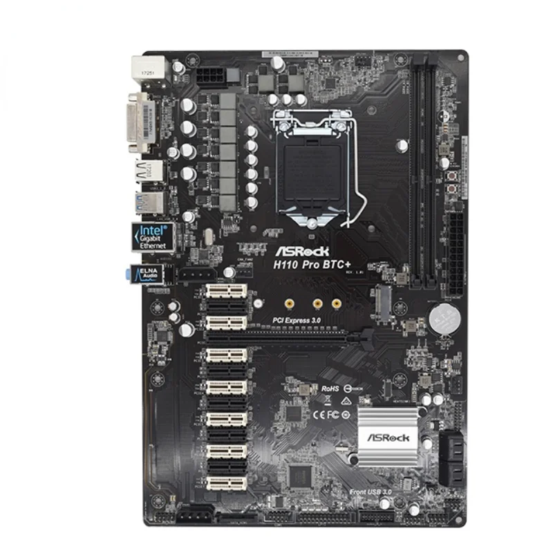 

NEW ASRock H110 Pro BTC+ 13GPU Mining Motherboard CryptoCurrency