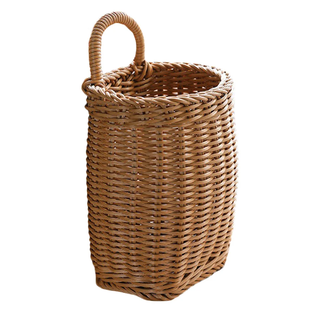 

Basket Kitchen Hanging Balcony Decor Home Supplies Decorative Debris Storage Handmade Container Cabinet Door Bucket Woven