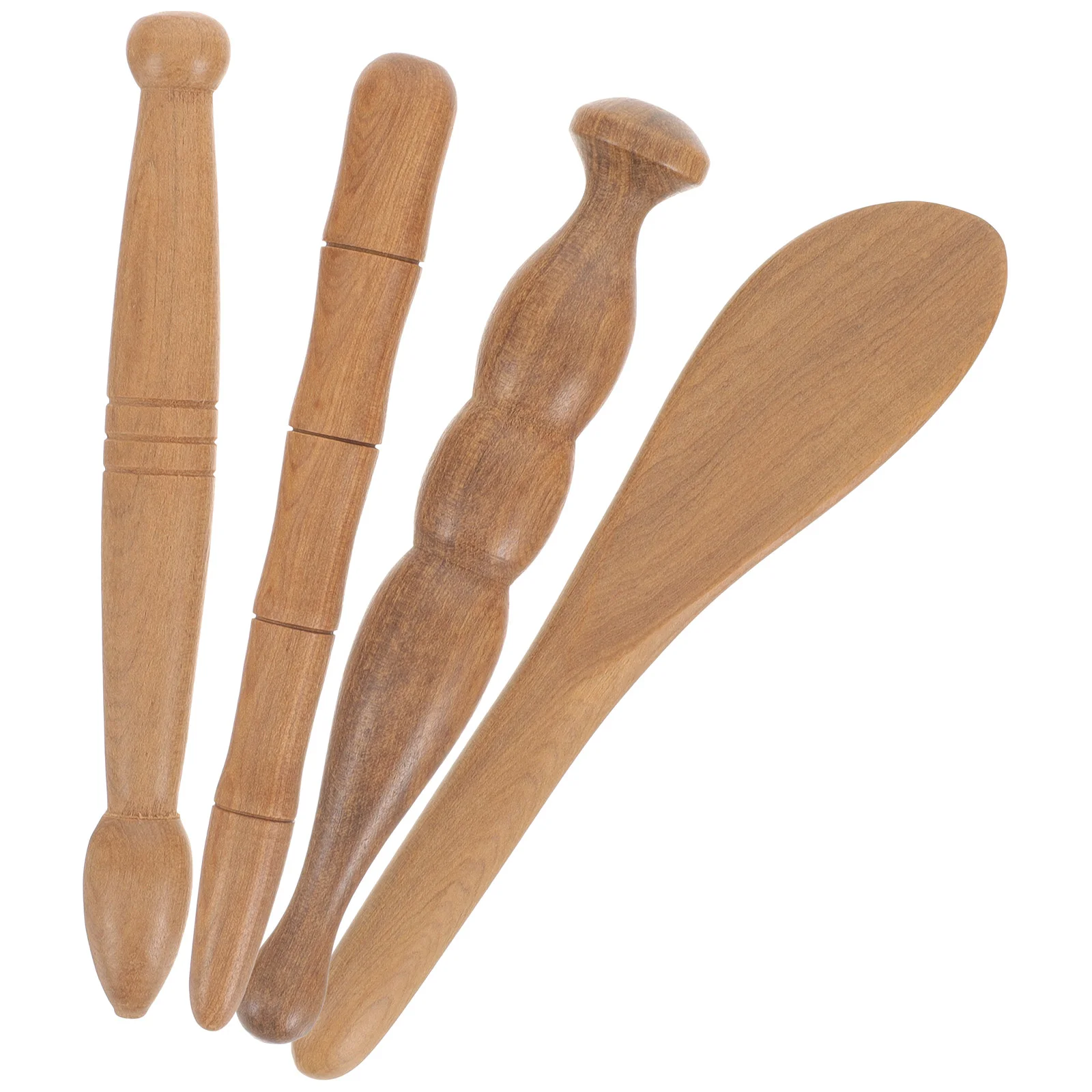 

4 шт., деревянные антицеллюлитные палочки для массажа ног