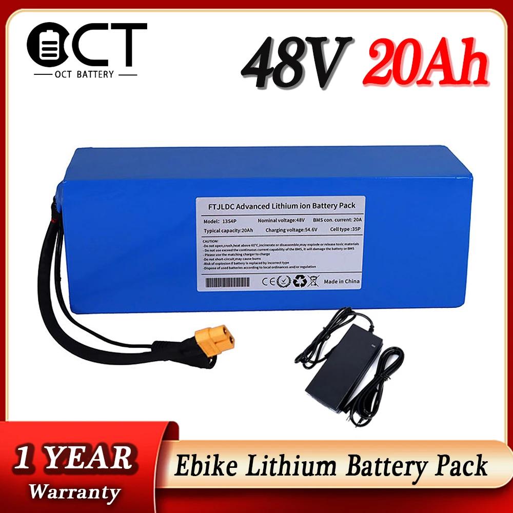 

18650 Cells Electric Bicycle Battery 48V 20AH 8Ah 36V 13AH 14.4AH Ebike Lithium Battery Pack for 350W 500W 750W 1000W Motor