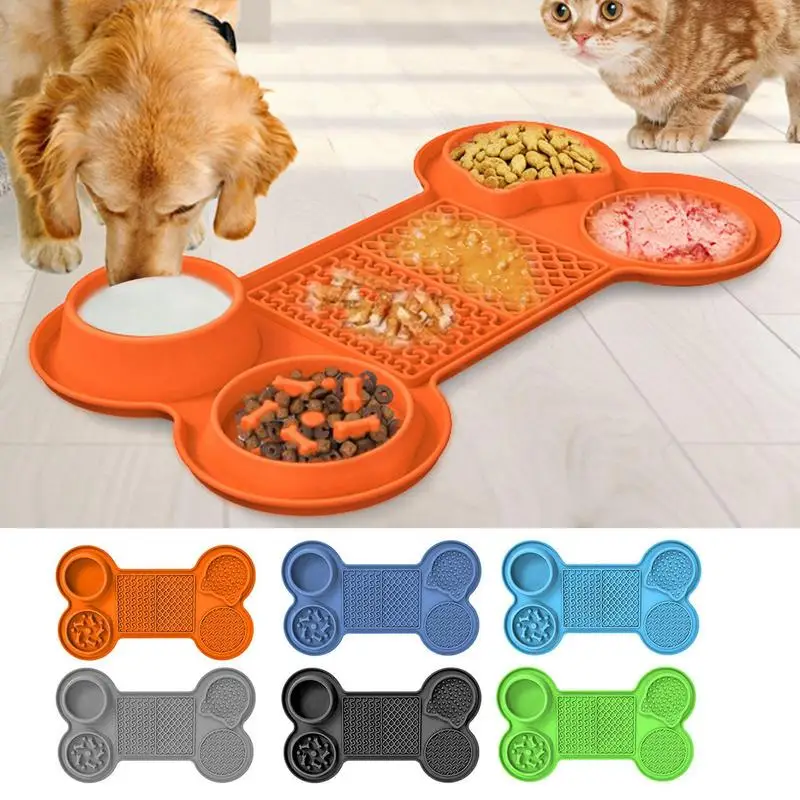 

Silicone Pet Dog Slow Feeding Mat With Sucking Discs Food Pad Slow Feeder Licky Mat For Dogs Feeding Food Bowl Silicone Lick