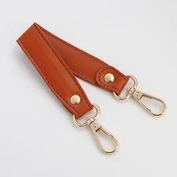 replacement bag handle solid color handbag strap short belt bag accessories female pu leather soft bag handle accessories