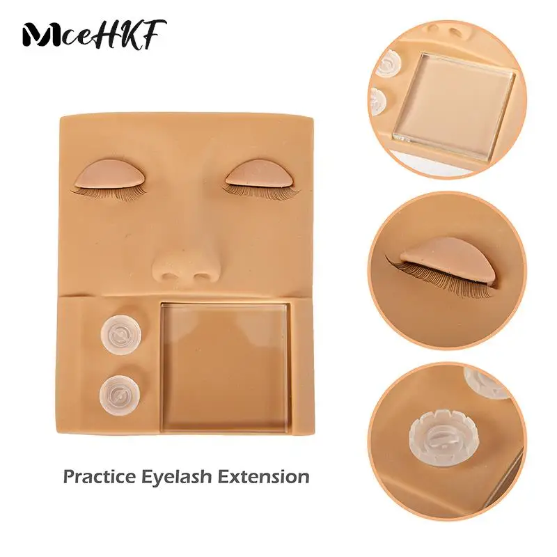 

Practice Eyelash Extension Mannequin Head Training False Eyelashes Extension Pad