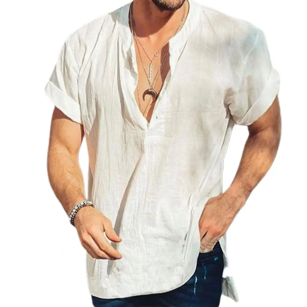 

Men Shirt Soft Men Top Pullover Quick Dry Men Summer Top Men Garment