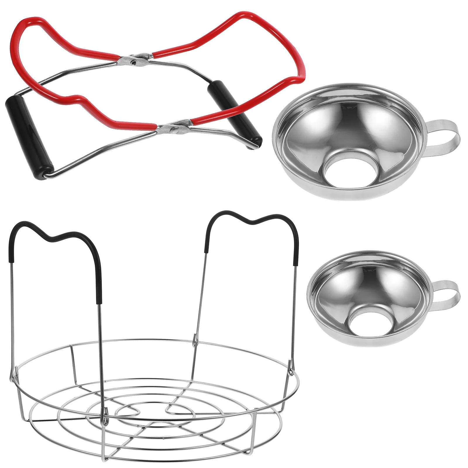 

1 Set of Canning Jar Lifter Jar Lifter Canning Jar Funnel Set Canning Rack Canning Tong Lifter Kit