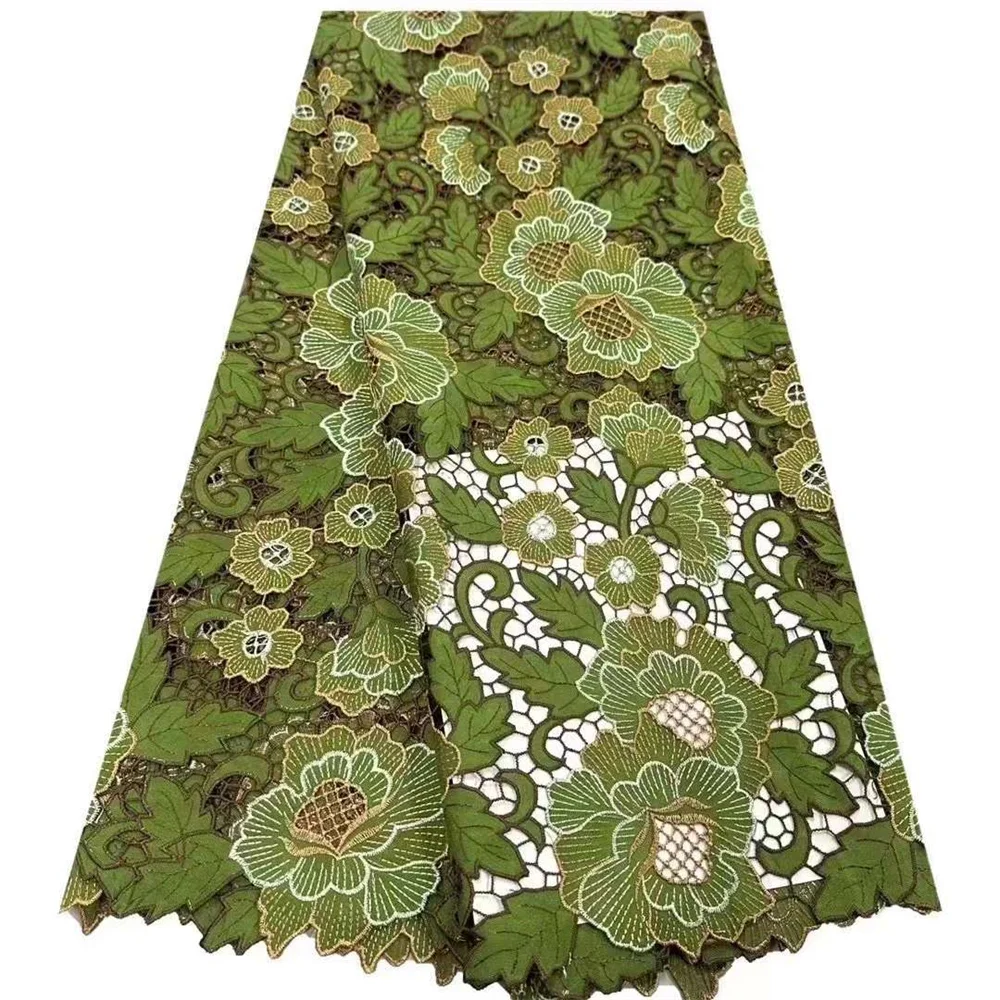 Новинка 2024 африканская роскошная кружевная ткань из гипюра нигерийская высокая