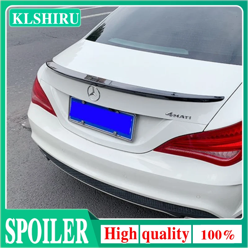 KLSHIRU For Mercedes Benz CLA Spoiler CLA45 W117 C117 Rear Trunk Wings Spoiler 2013 2014 2015 2016 2017 2018 CLA 200 250 260