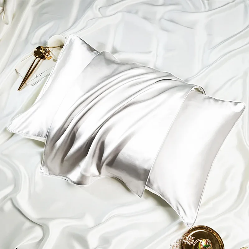 Роскошная антивозрастная наволочка из шелкового шелка Momme 6A класса 19 | Дизайн