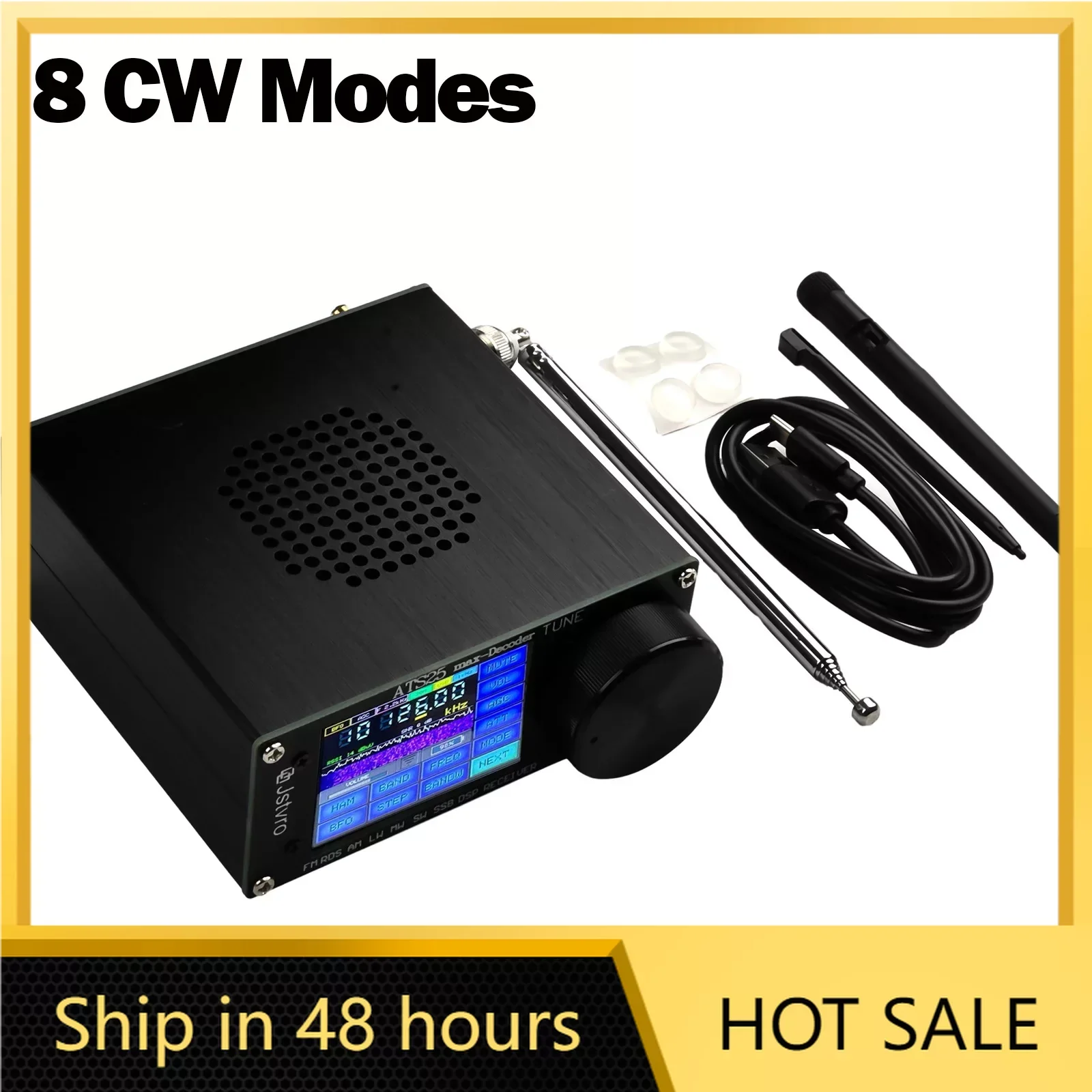 

SI4732 ATS-20 + Plus ATS20 V2 радиоприемник FM AM (MW & SW) SSB (LSB и USB) с батареей + антенной + динамиком + фото