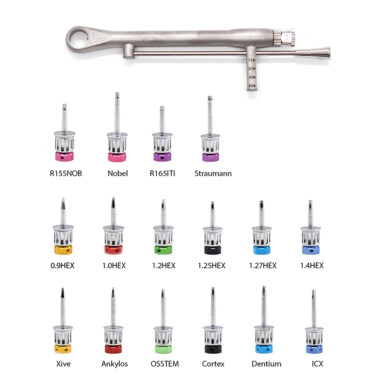 Стоматологический универсальный динамометрический ключ для имплантатов