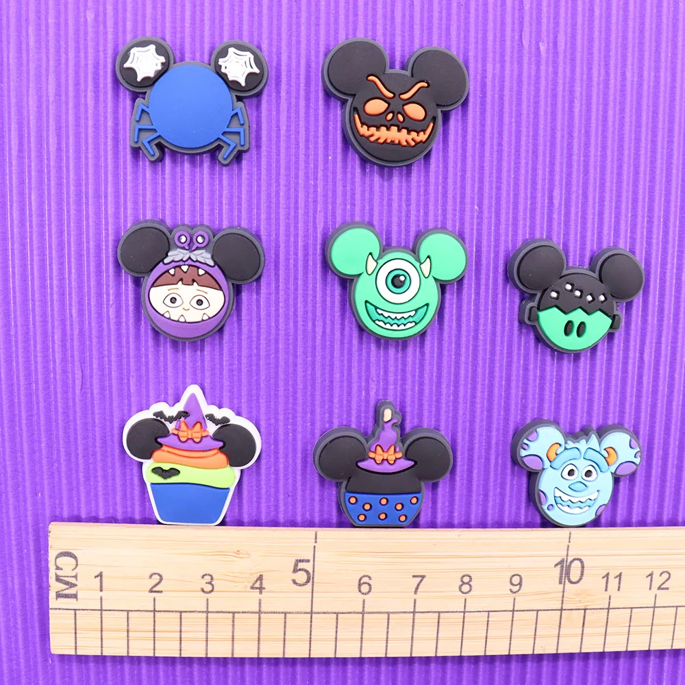 

Смешанные 50 шт. пряжки из ПВХ Croc Jibz, мультяшная Милая мышь, силиконовая Croc женская обувь, декоративные пуговицы, детский подарок