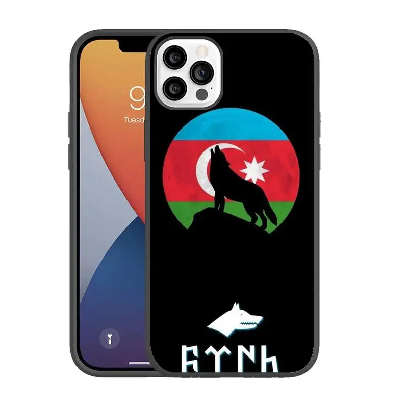 Чехол для телефона с флагом azerjan Buta iPhone 13 12 11 pro max mini x xs xr 7 8 5 se plus мягкий чехол чехлы