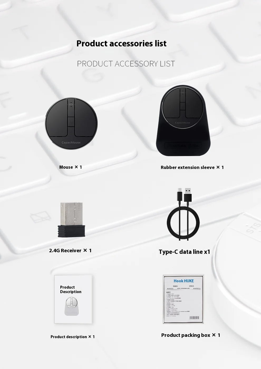 Huke Hkm3 Slim Silent Mouse 3 Adjustable Capacitive Mini Dpi Cordless Mice Rechargeable With Usb Receiver Pc Accessories