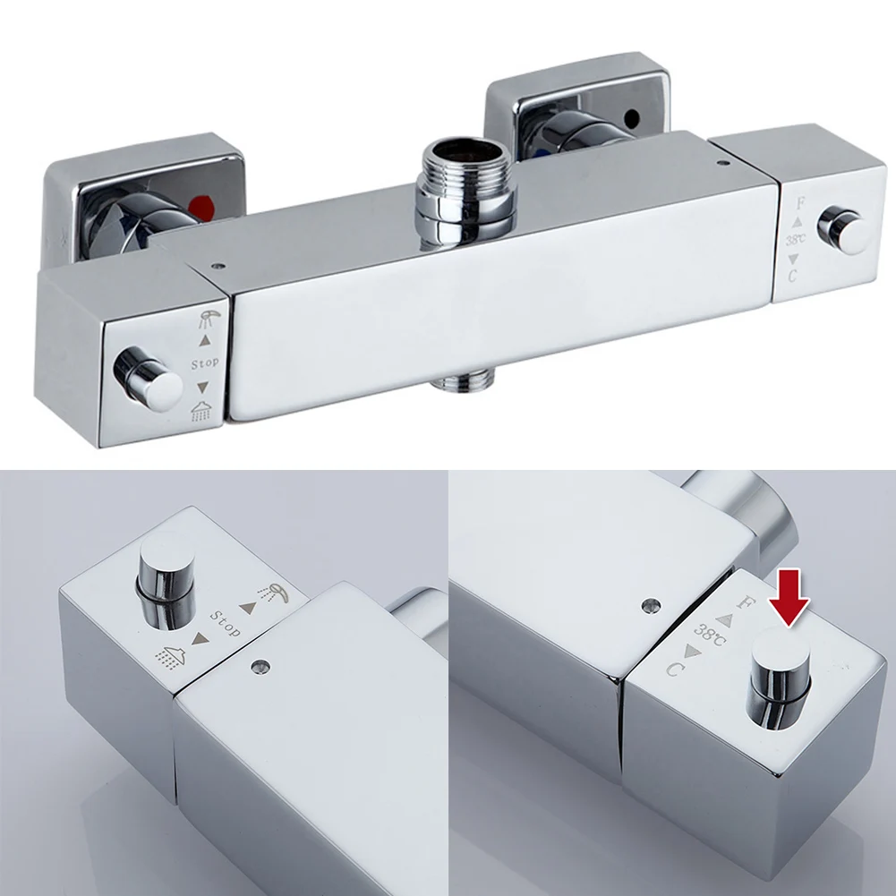 

Temperature Control Inlet Valve Corrosion-resistant Easy To Install For Bathroom Moisture-proof Silver Durable