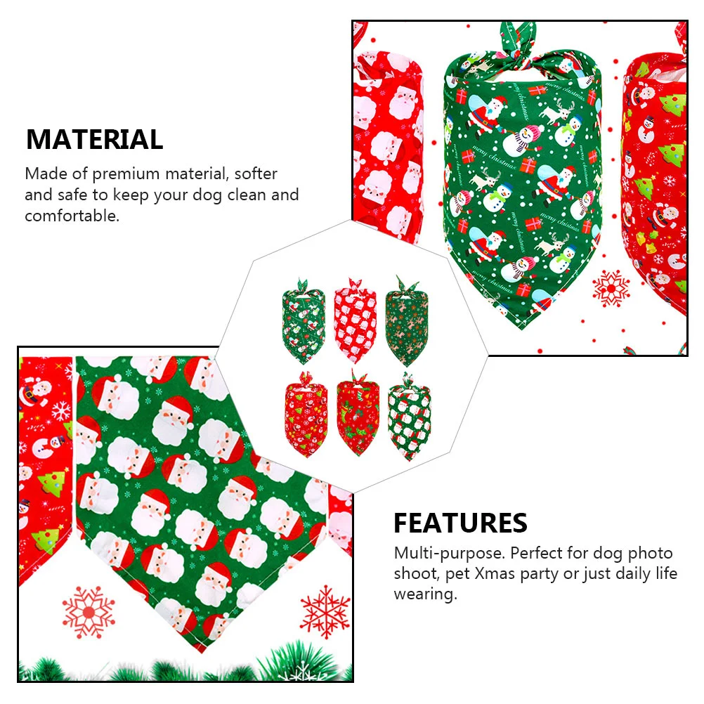 6 шт. треугольное полотенце для домашних животных банданы собак шарф нагрудник