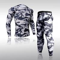 2022 clothes gym fitness sportswear mens suit quick dry camouflage mens running suit compression sports suit tights