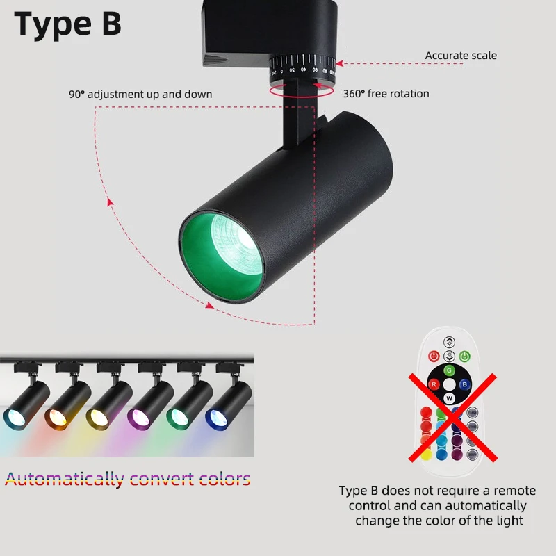 Лампа для потолочного светильника трек RGB строковый светильник 20 Вт/24 Вт