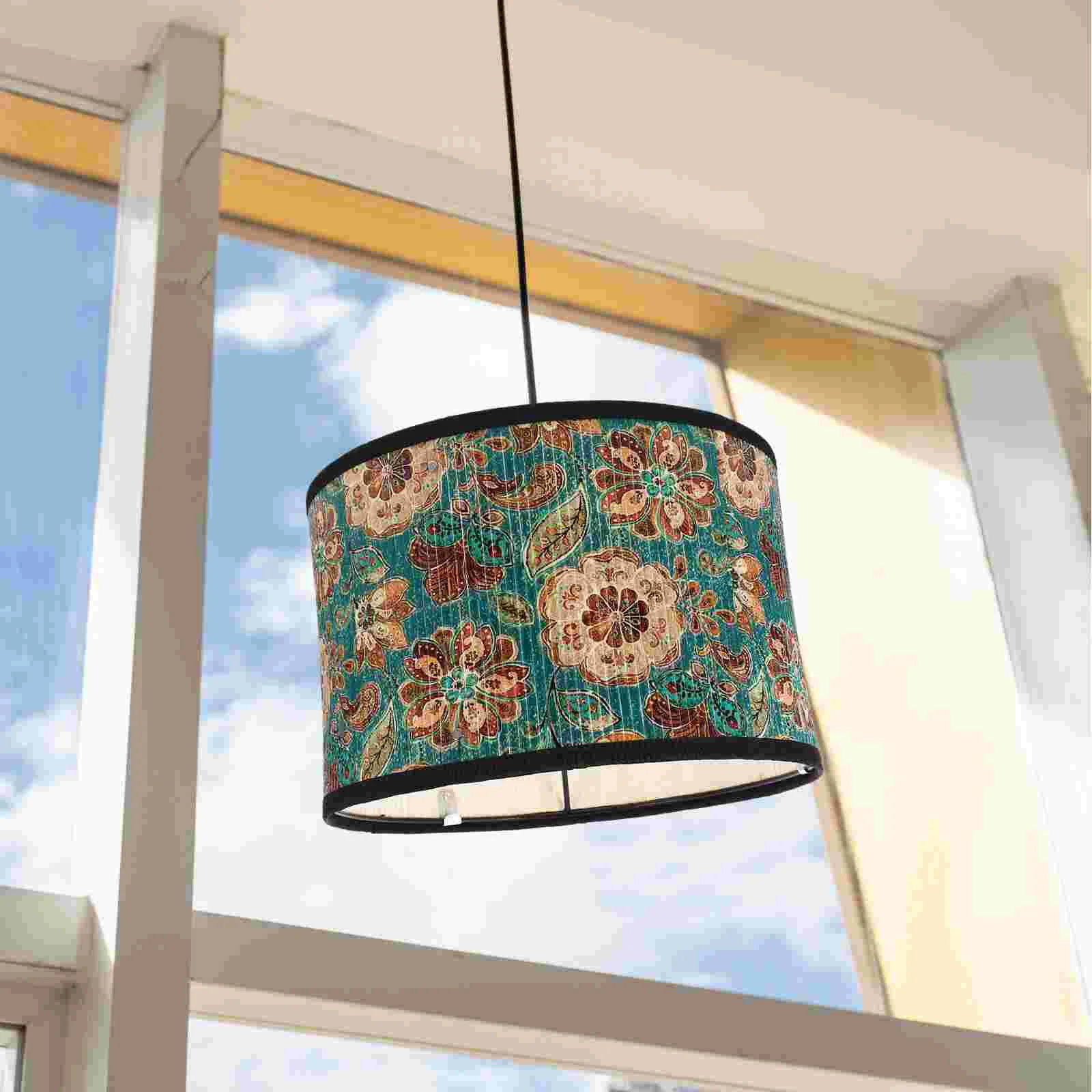 

Chandeliers Replacement Lamp Cover Ceiling Shade Vintage Large Shades Bamboo Pendant Drum Hanging Accessories