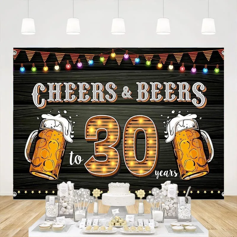 

Фон для фотографий с надписью «Happy 30th Birthday»