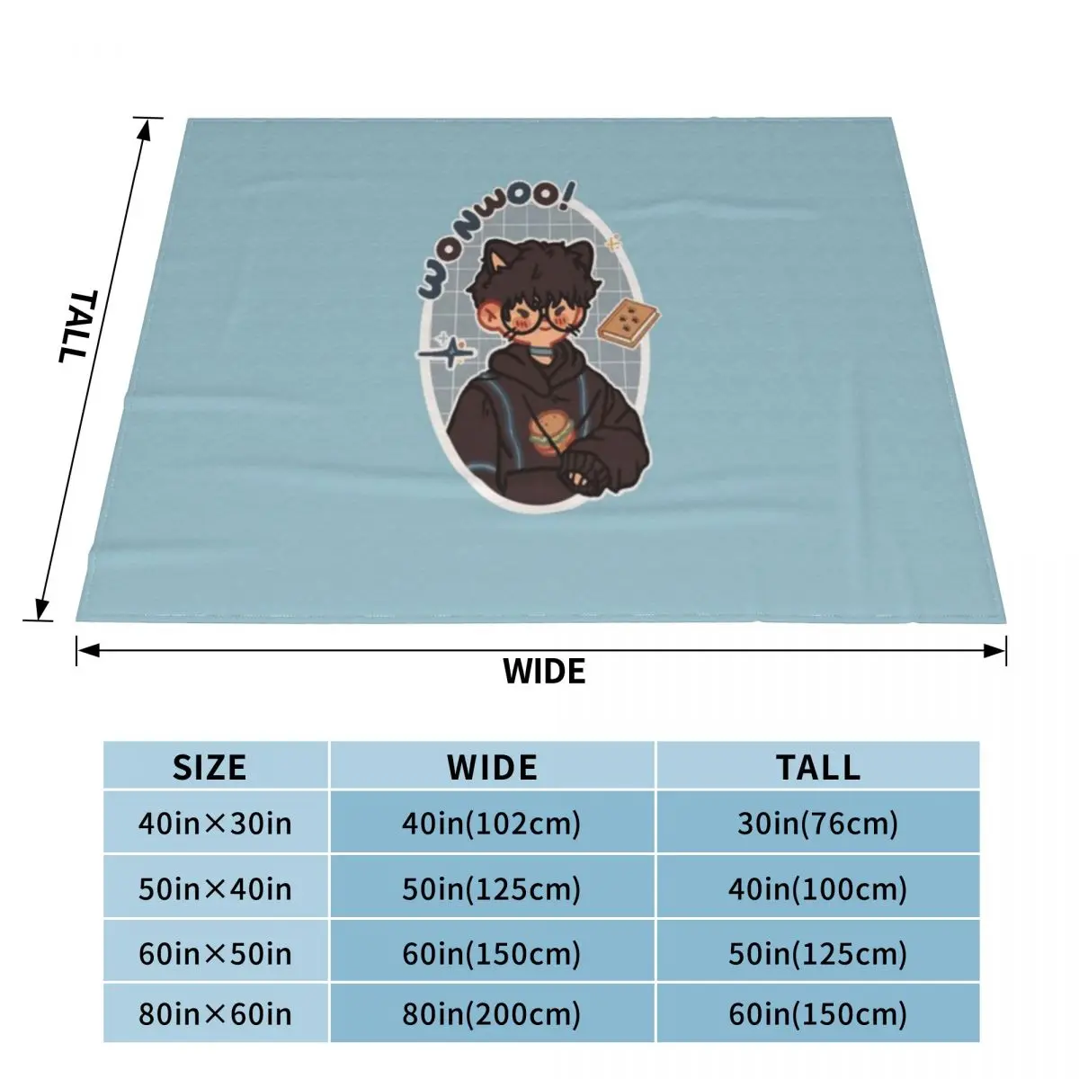 WONWOO ! Ультрамягкое одеяло из микрофлиса