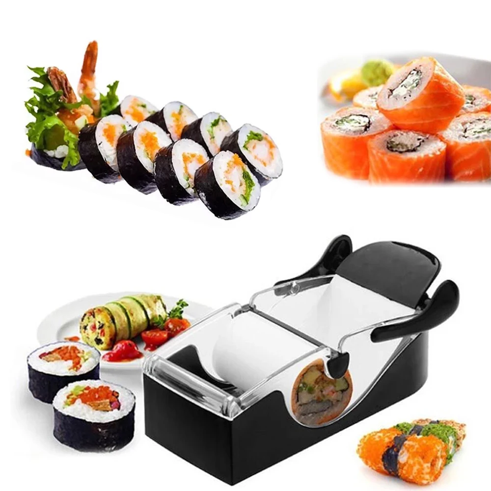 

Rice Roll Mold, Easy Sushi Maker Roller Machine DIY Japanese Bento Vegetable Meat Sushi Rolling Tool Kitchen Gadgets Accessories
