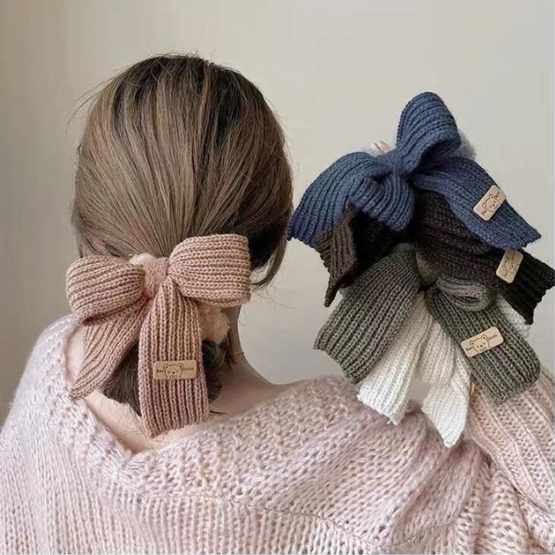 

Fashion Rubber Bands Scrunchie Hair Rope High Elastic Hairband Plush Bowknot Ponytail Headbands for Women Hair Accessories