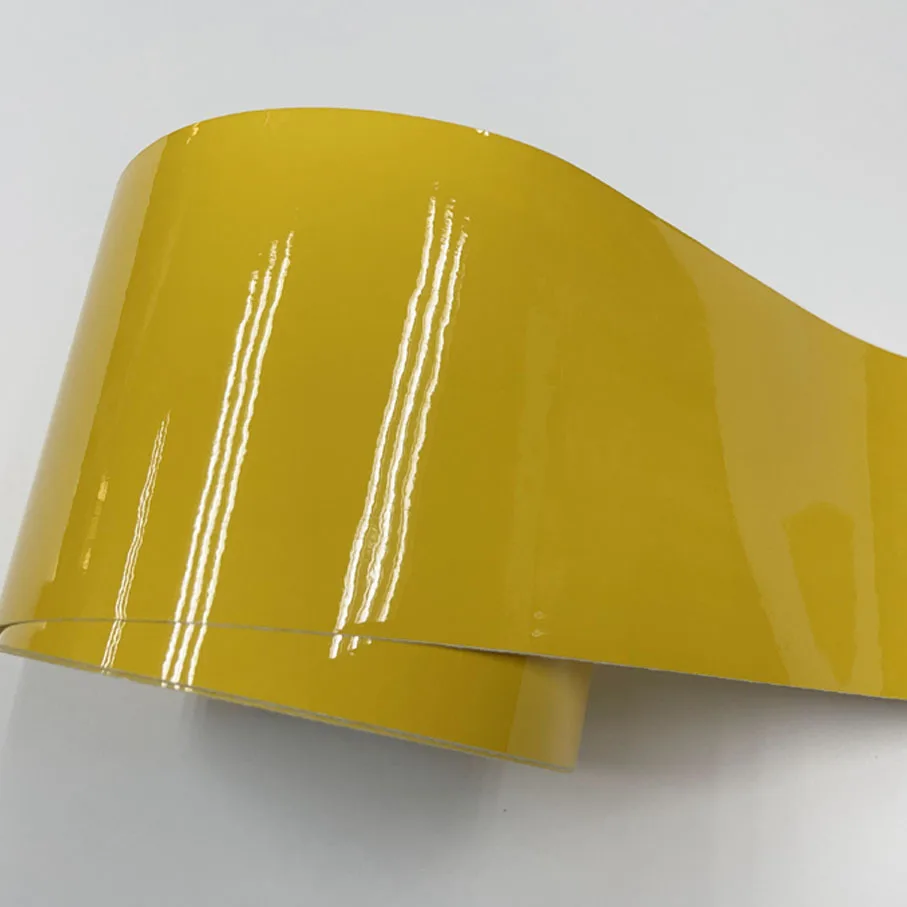 

10X200/300/500/600 см Глянцевая желтая виниловая пленка, самоклеящаяся воздухопроницаемая Мембрана для автостайлинга, пленка-наклейка