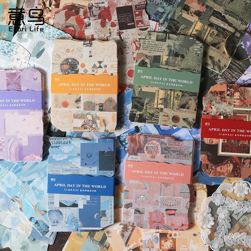 

30pcs Vintage Collage Material Paper Decorative Stationery background paper Scrapbooking Diary Album Lable Junk Journal Planner
