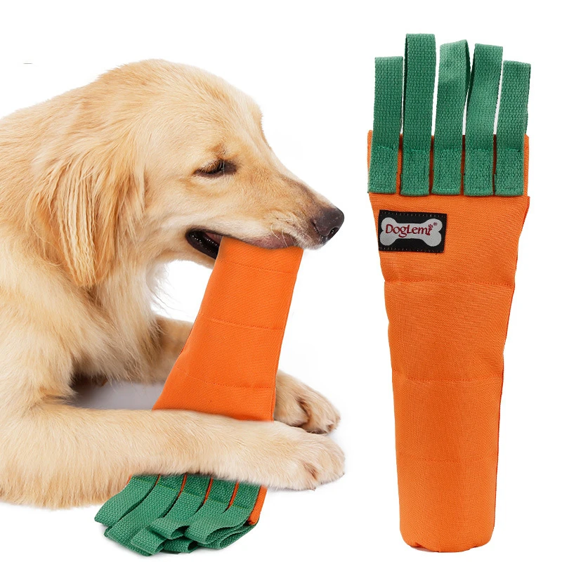 

Interactive Dog Toys Carrot Design IQ Food Snack Snuff Training Pet Chew Toy Bottle Filled Crispy Puzzle Toy Dog Accessories