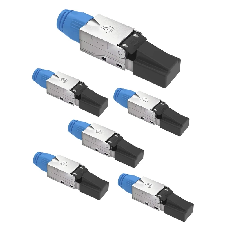 Promotion! 6 Pcs RJ45 Connector Tool-Free For Installation Cable Cat8 Network Plug Field Ready Shielded 40 Gbps 2000 Mhz