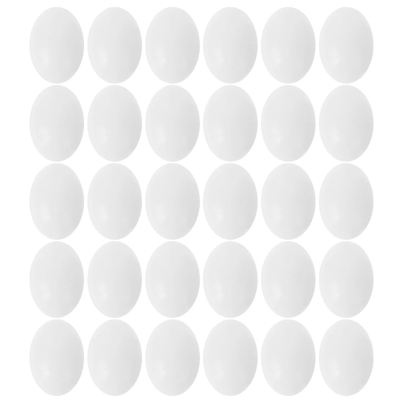 

30 Pcs White Baskets Food Solid Bird Egg Toy Plastic Pigeon Injection Molding Child