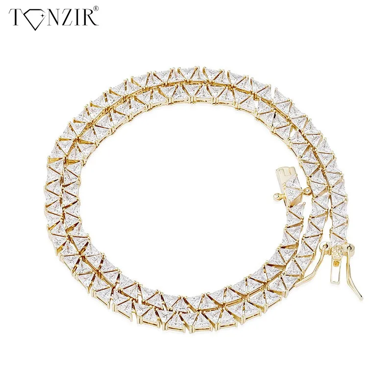 

Hot-selling 5mm geometric zircon necklace bracelet personality for both men and women as a fashionable accessory.