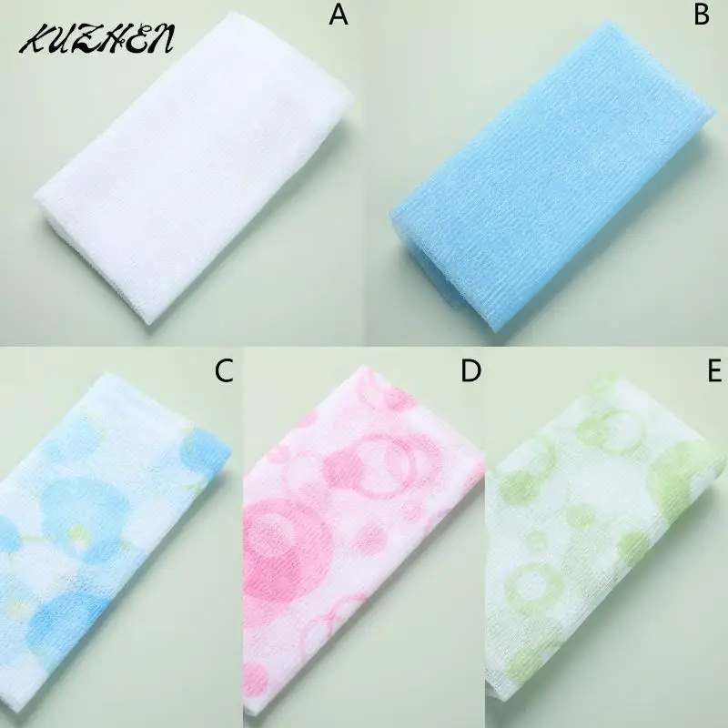 1PCS Nylon Japanese Exfoliating Beauty Skin Bath Shower Wash Cloth Towel Back Scrub 3 Colors Towel Sponges & Scrubbers