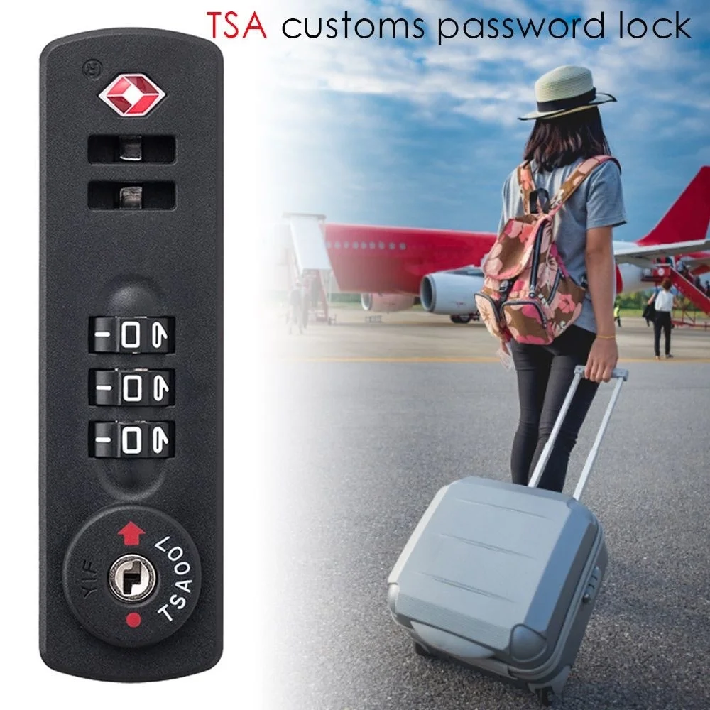 

High Security Anti-Theft 3-digit Combination Lock TSA21123 Multi-purpose Customs Password Lock For Luggage Suitcase Code Padlock