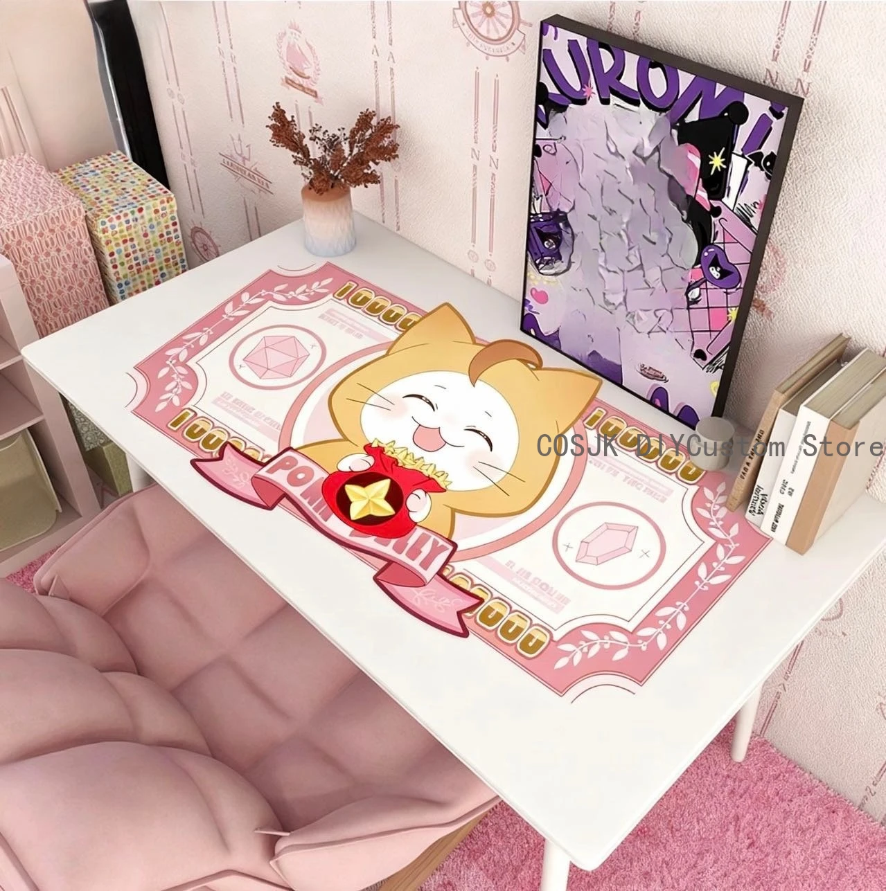 Фото Милый коврик для мыши в стиле аниме Infinity Nikki, большой коврик для мыши, большой коврик для мыши, клавиатуры, компьютера, геймера, настольный коврик 30X60 см №1