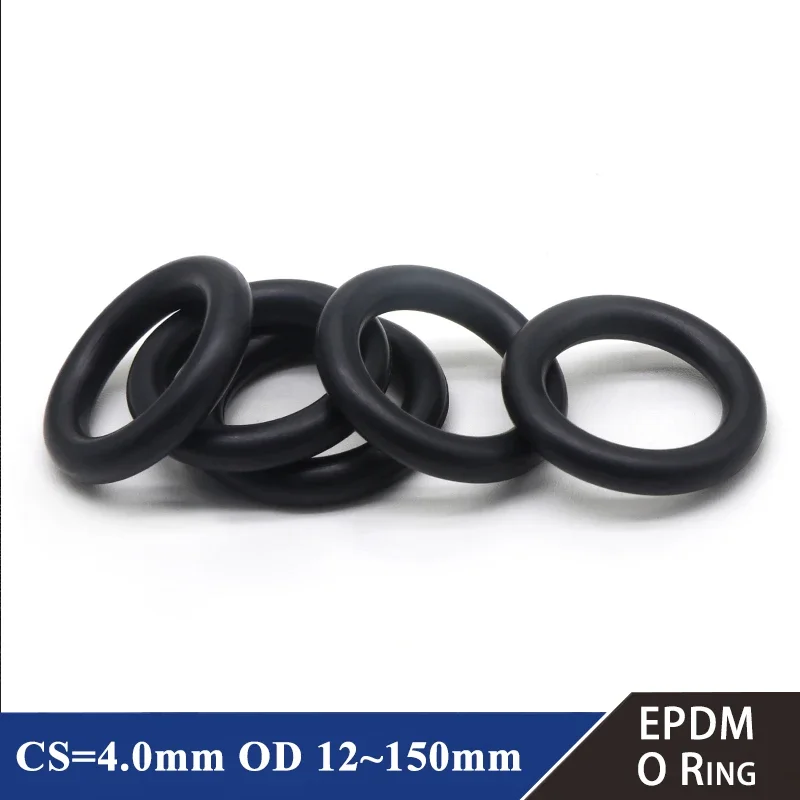 

10/50 шт. уплотнительные кольца из EPDM CS 4 мм наружный диаметр 16 ~ 150 мм, устойчивость к кислотам и щелочам, водостойкое уплотнительное кольцо, устойчивое к трению, черное