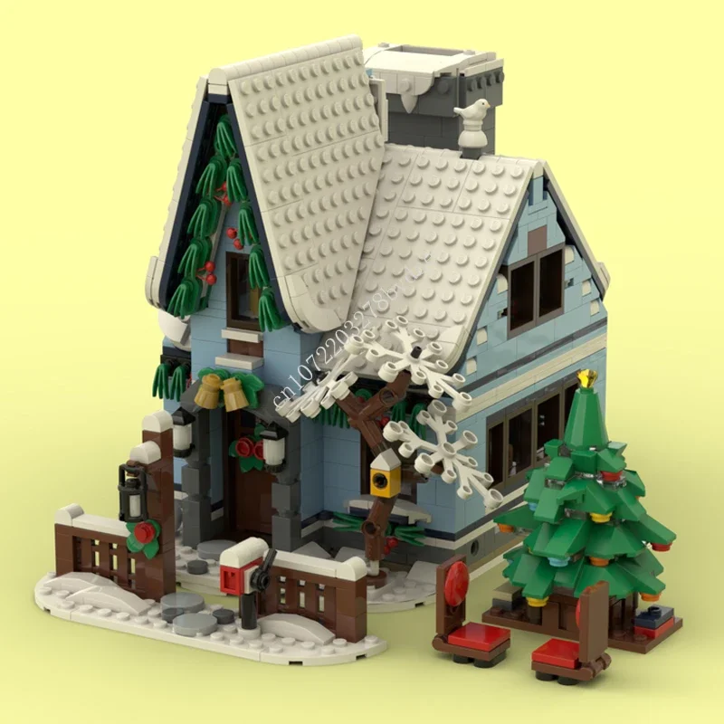 

1400 шт., Модульные строительные блоки MOC для зимней кабины