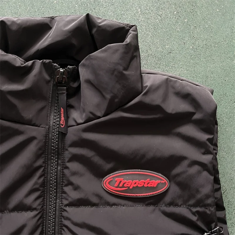 Trapstar London Jacket Men's 2022 Winter Warm Hyperdrive Gilet - Black/Red 1:1 Top Quality Embroidered Hot Selling Women's Vest