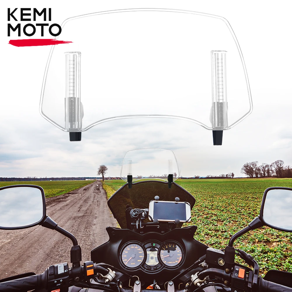 KEMIMOTO Motorcycle Windshield Universal Windscreen for BMW R1200GS R1250GS F800GS LC Adjustable Heighten Windshield Accessories